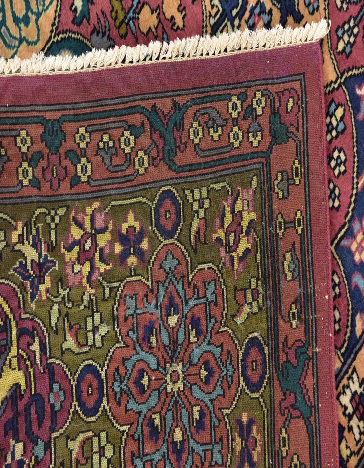 Detail image of 6' 4 x 9' 6 Hand Knotted Kashmir Oriental Wool Rug