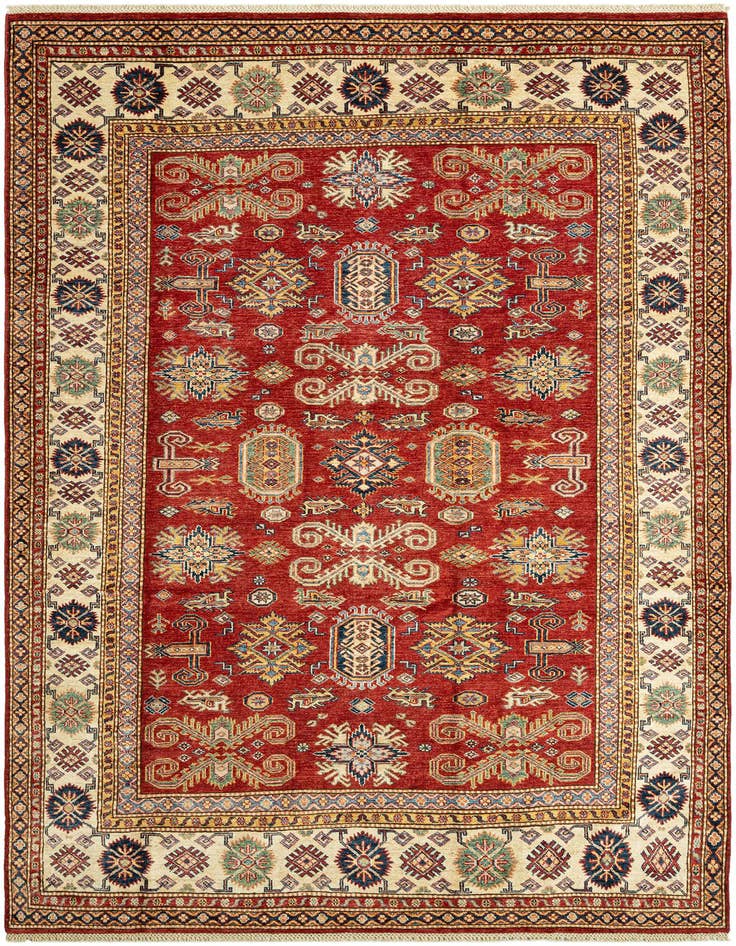 Detail image of 6' 7 x 9' 7 Kazak Wool Rug