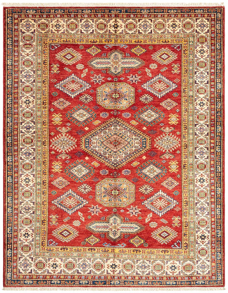 Detail image of 5' 4 x 8' 2 Kazak Wool Rug
