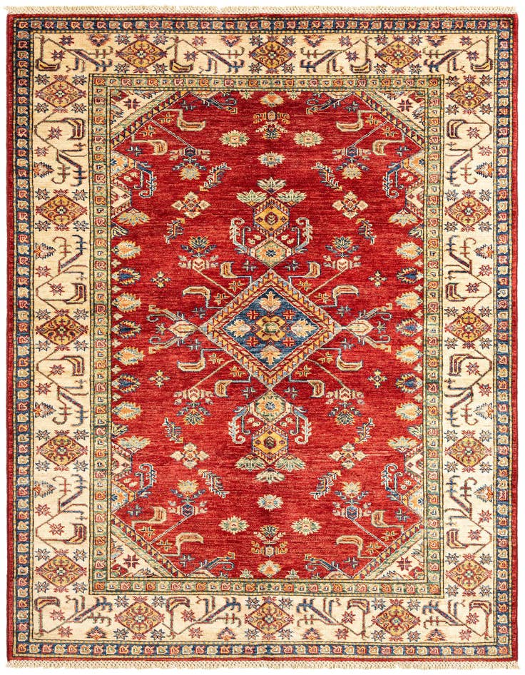 Detail image of 4' 9 x 6' 11 Kazak Wool Rug