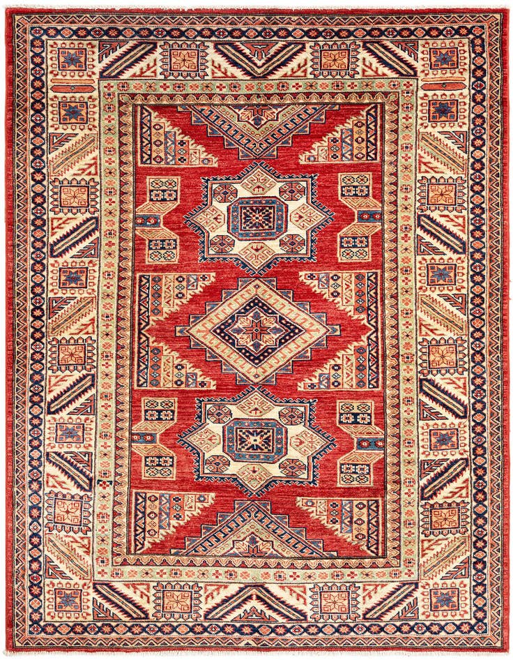 Detail image of 4' 8 x 6' 9 Kazak Wool Rug