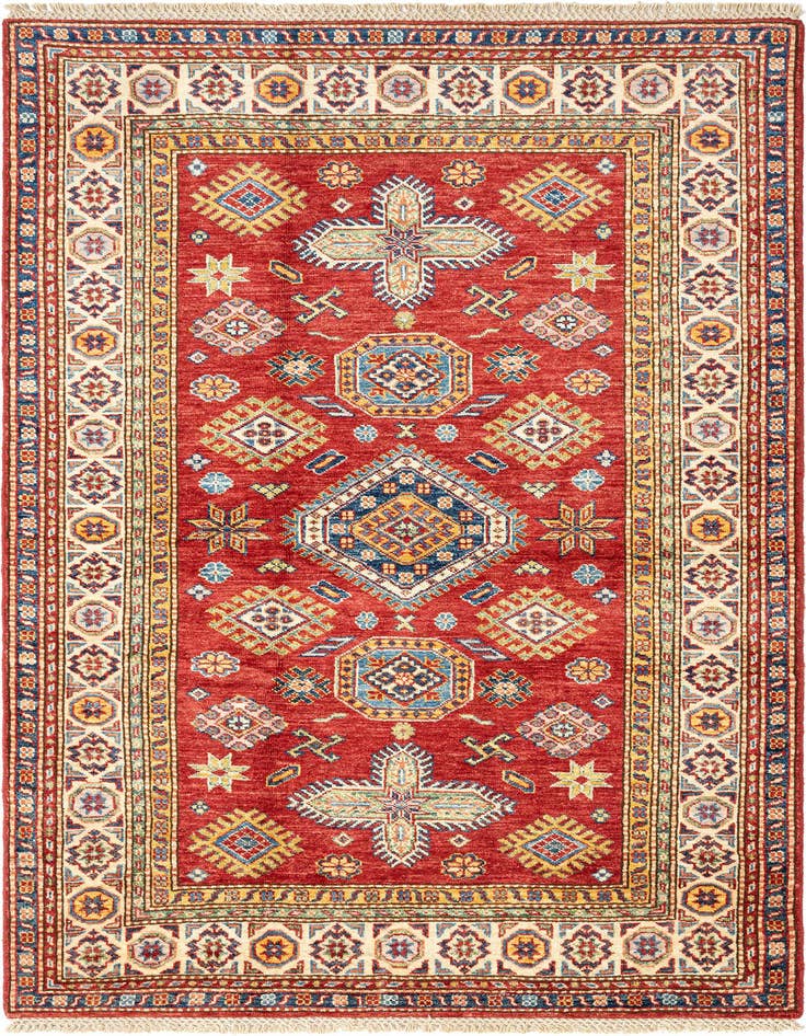 Detail image of 3' 11 x 5' 10 Kazak Wool Rug
