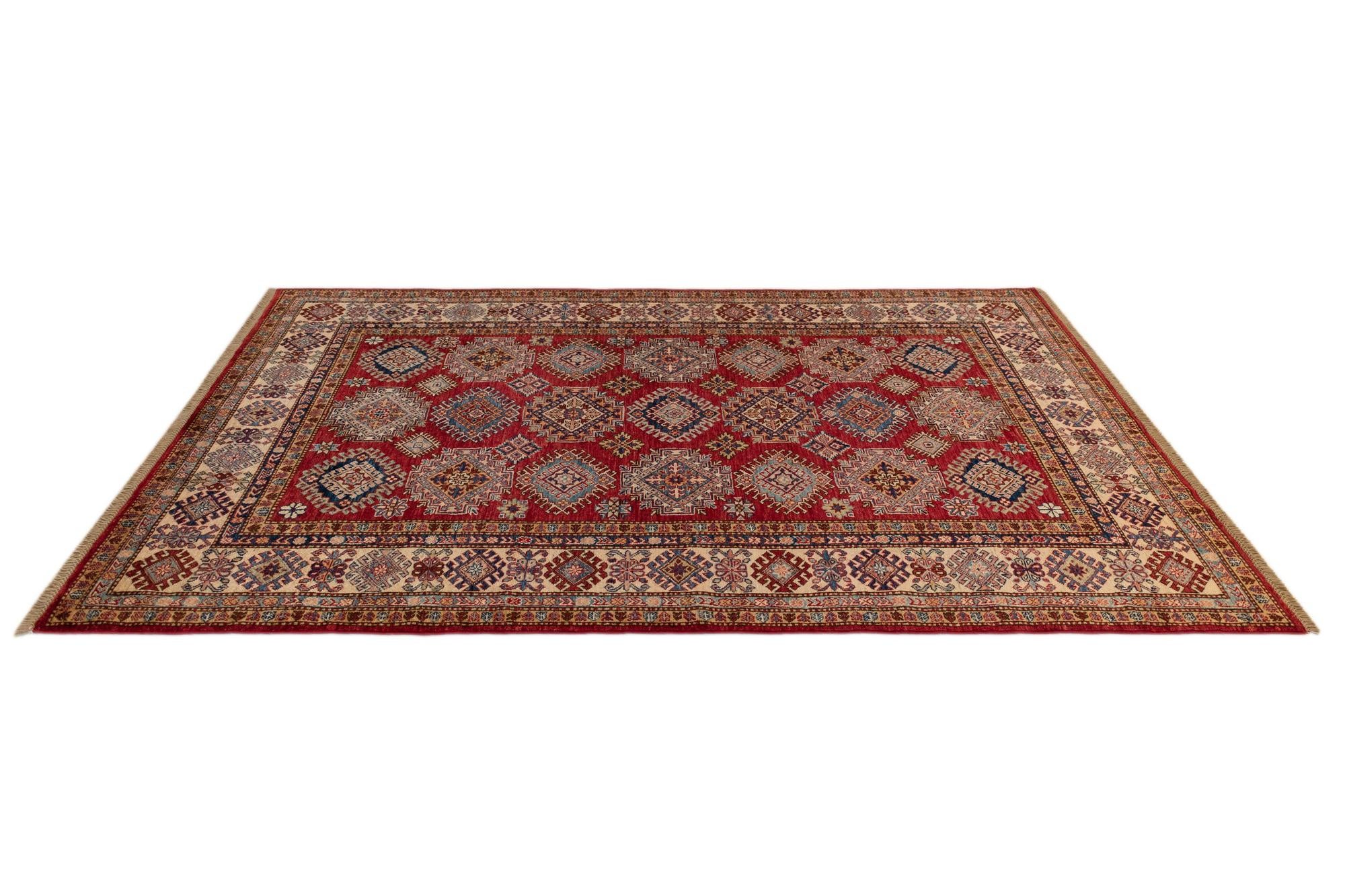 5' 9 x 8' 2 Kazak Wool Rug