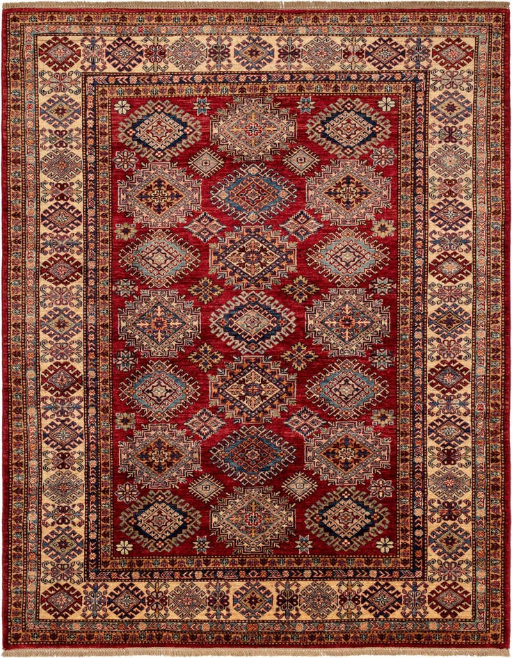 Detail image of 5' 9 x 8' 2 Kazak Wool Rug