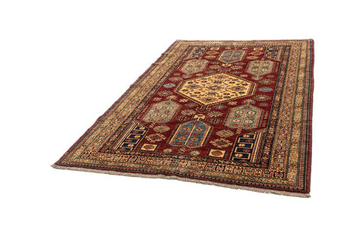 6' 1 x 9' 1 Hand Knotted Kazak Wool Rug