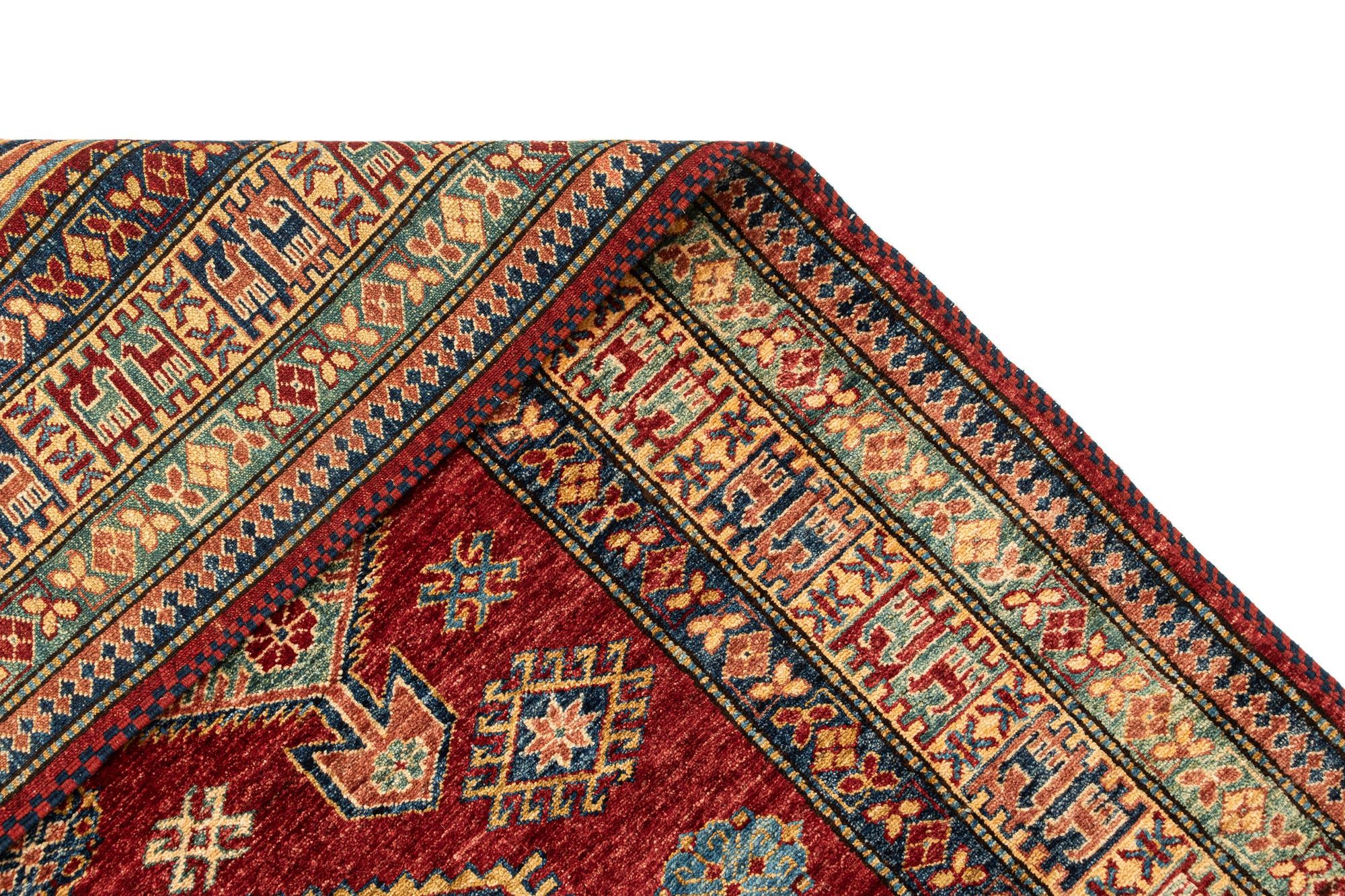 6' 1 x 9' 1 Hand Knotted Kazak Wool Rug