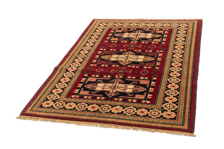 Detail image of 4' 9 x 6' 7 Hand Knotted Kazak Wool Rug