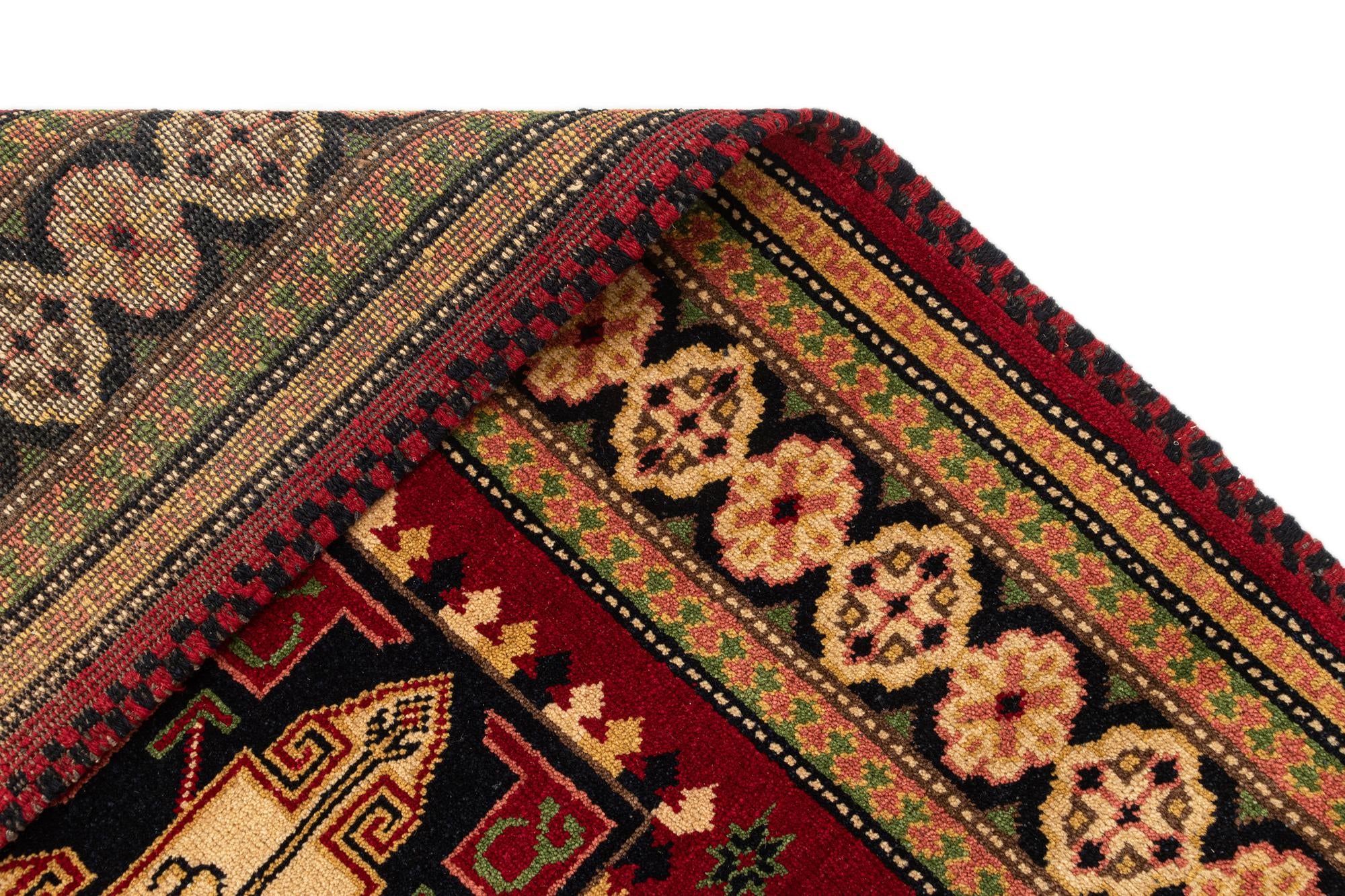 4' 9 x 6' 7 Hand Knotted Kazak Wool Rug