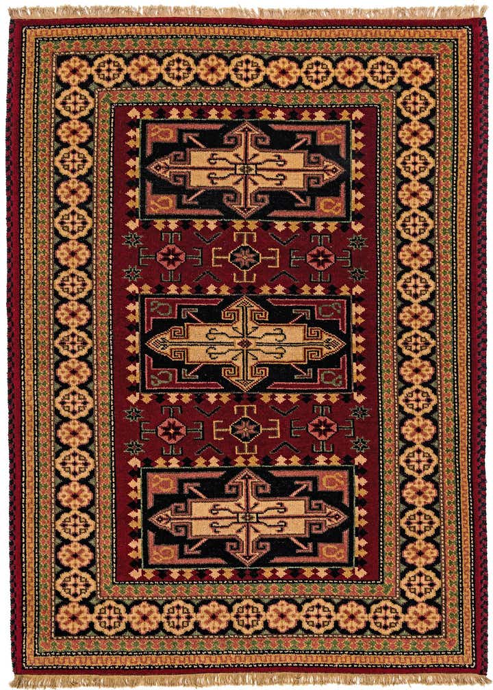 4' 9 x 6' 7 Hand Knotted Kazak Wool Rug