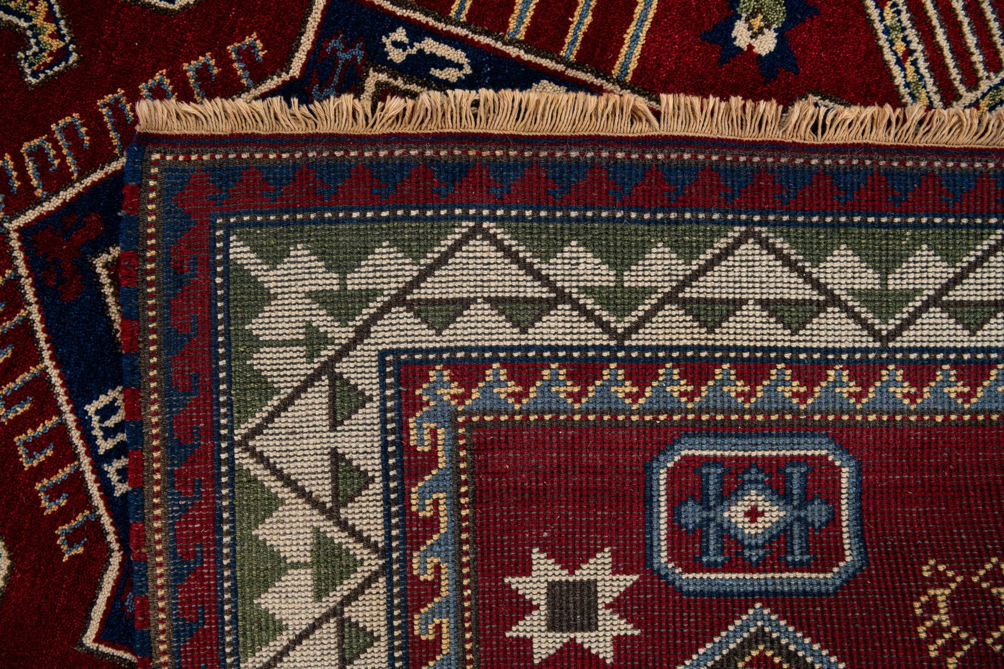 4' 8 x 6' 7 Hand Knotted Kazak Wool Rug