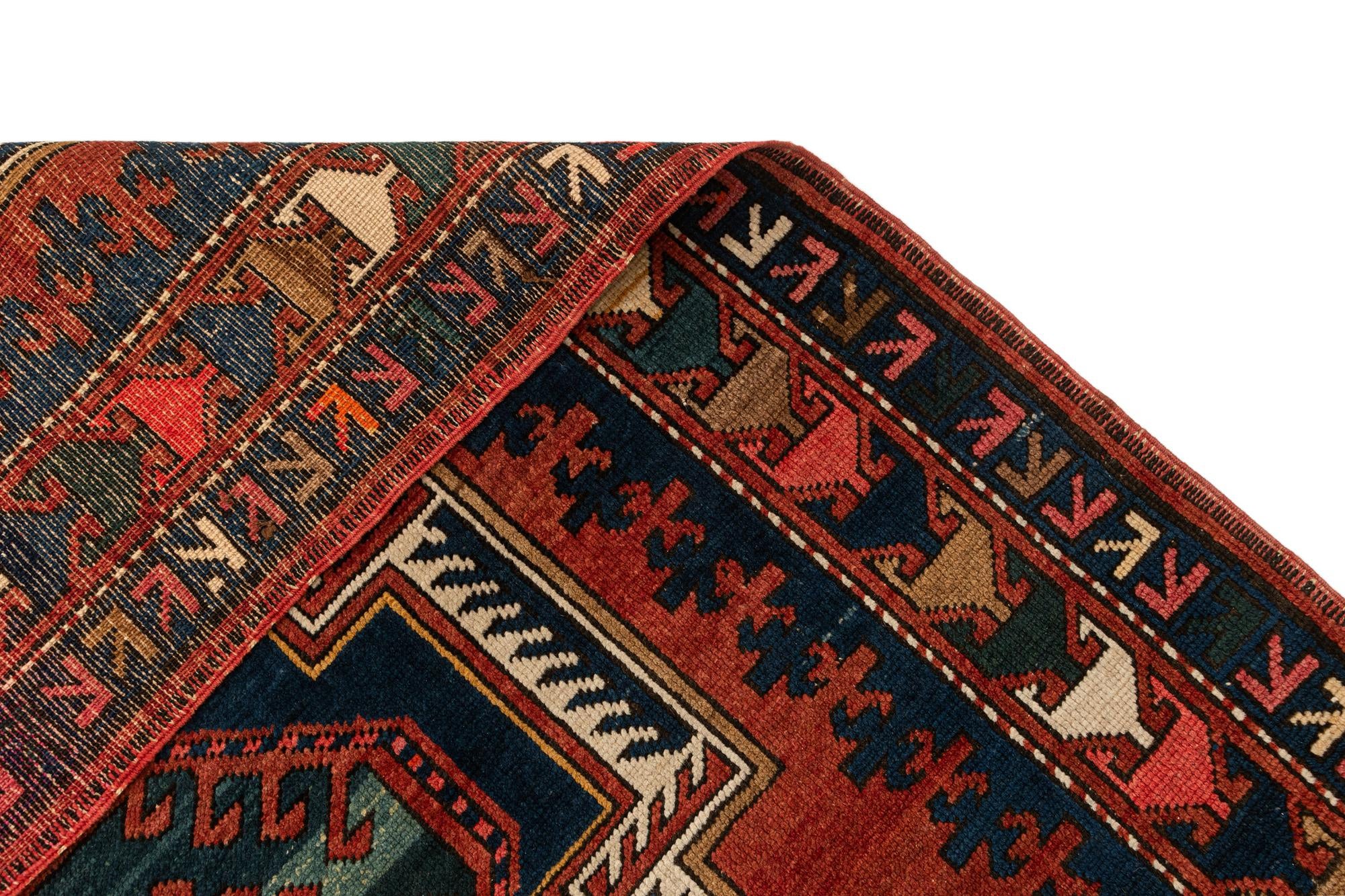 4' 2 x 8' 4 Kazak Rug