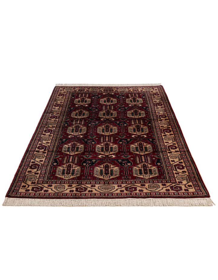 4' 1 x 7' 1 Hand Knotted Kazak Oriental Wool Rug