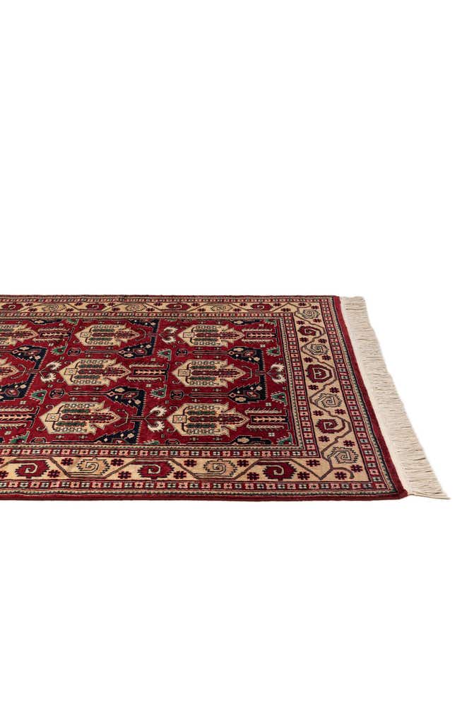 4' 1 x 7' 1 Hand Knotted Kazak Oriental Wool Rug