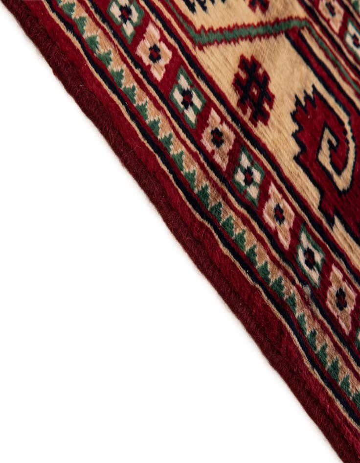 Detail image of 4' 1 x 7' 1  Hand Knotted Kazak Oriental Wool Rug