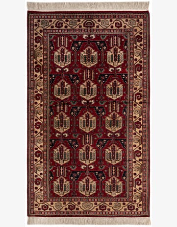4' 1 x 7' 1 Hand Knotted Kazak Oriental Wool Rug