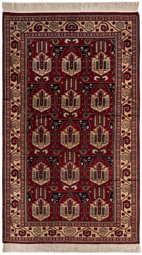 4' 1 x 7' 1 Hand Knotted Kazak Oriental Wool Rug