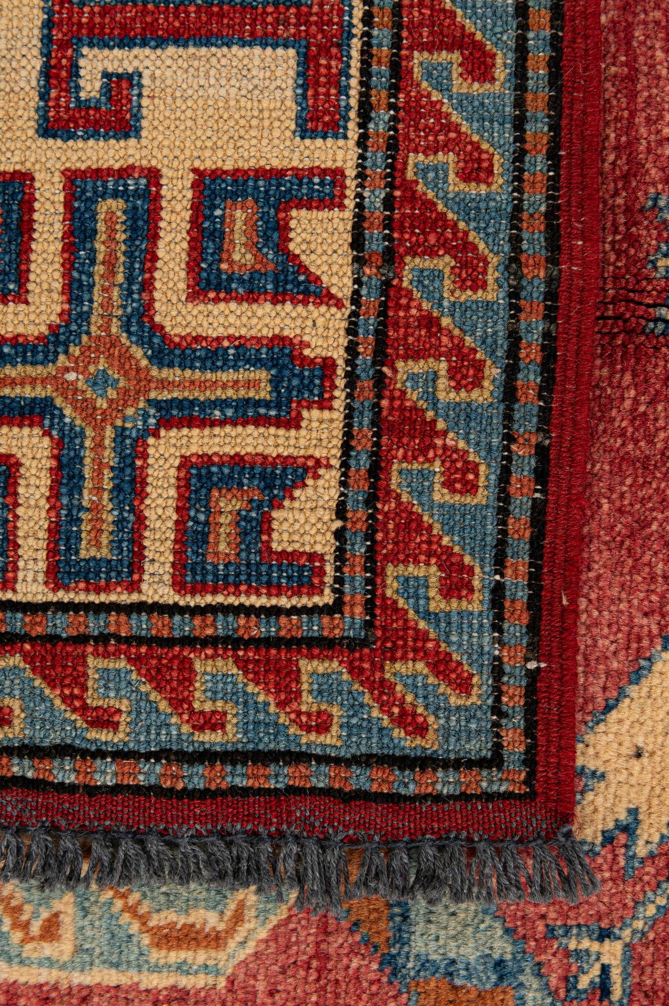 4' 9 x 7' 2 Hand Knotted Kazak Wool Rug
