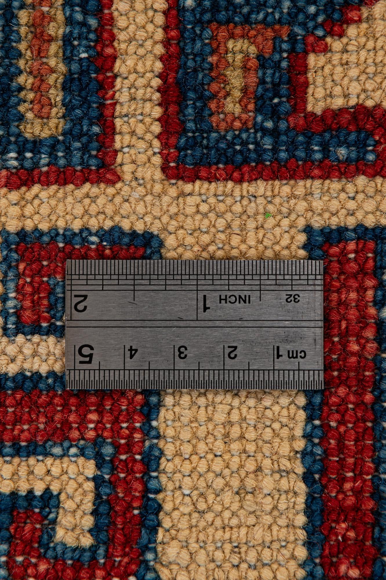4' 9 x 7' 2 Hand Knotted Kazak Wool Rug
