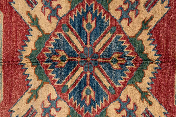 4' 9 x 7' 2 Hand Knotted Kazak Wool Rug