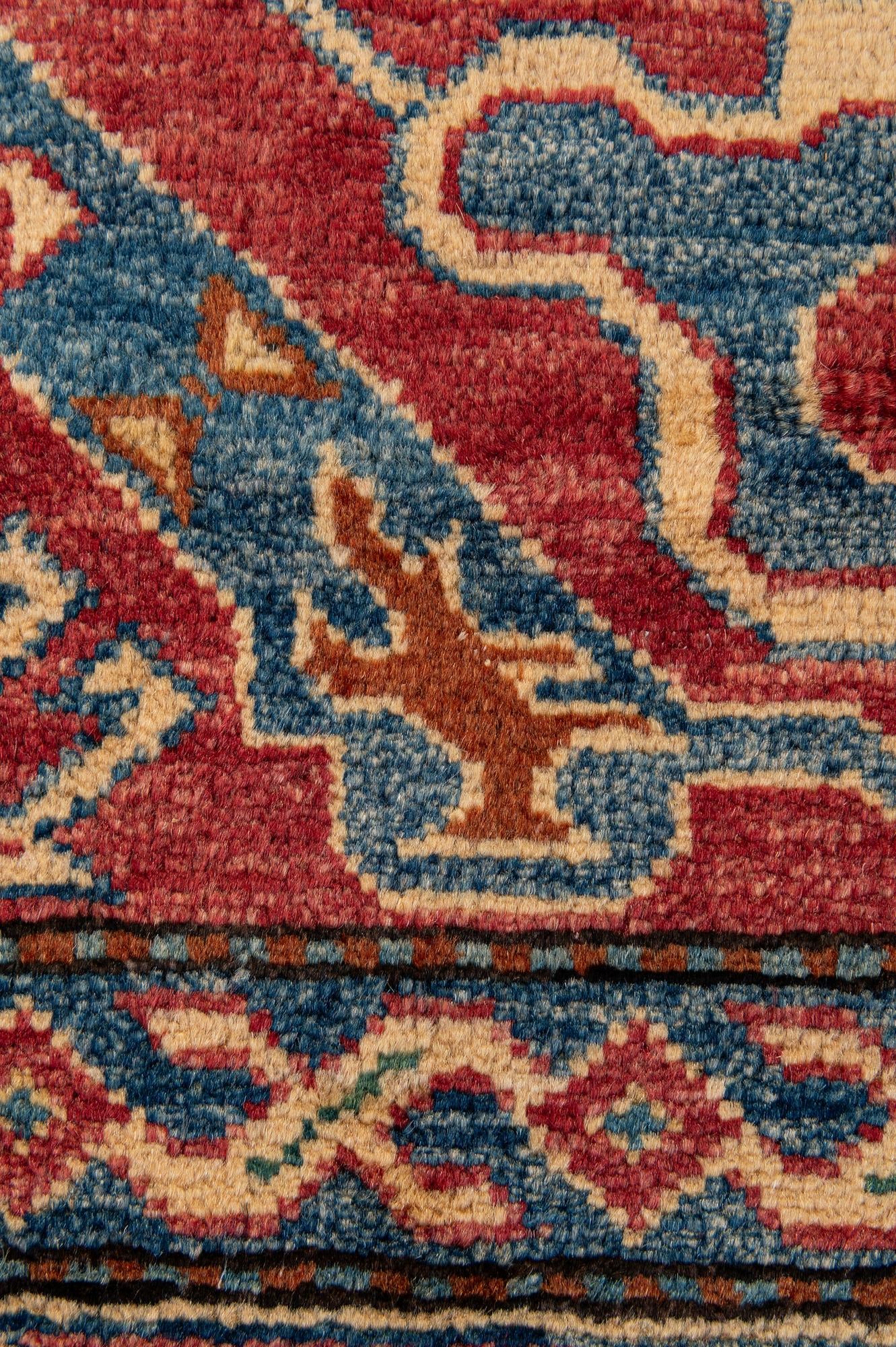 4' 9 x 7' 2 Hand Knotted Kazak Wool Rug
