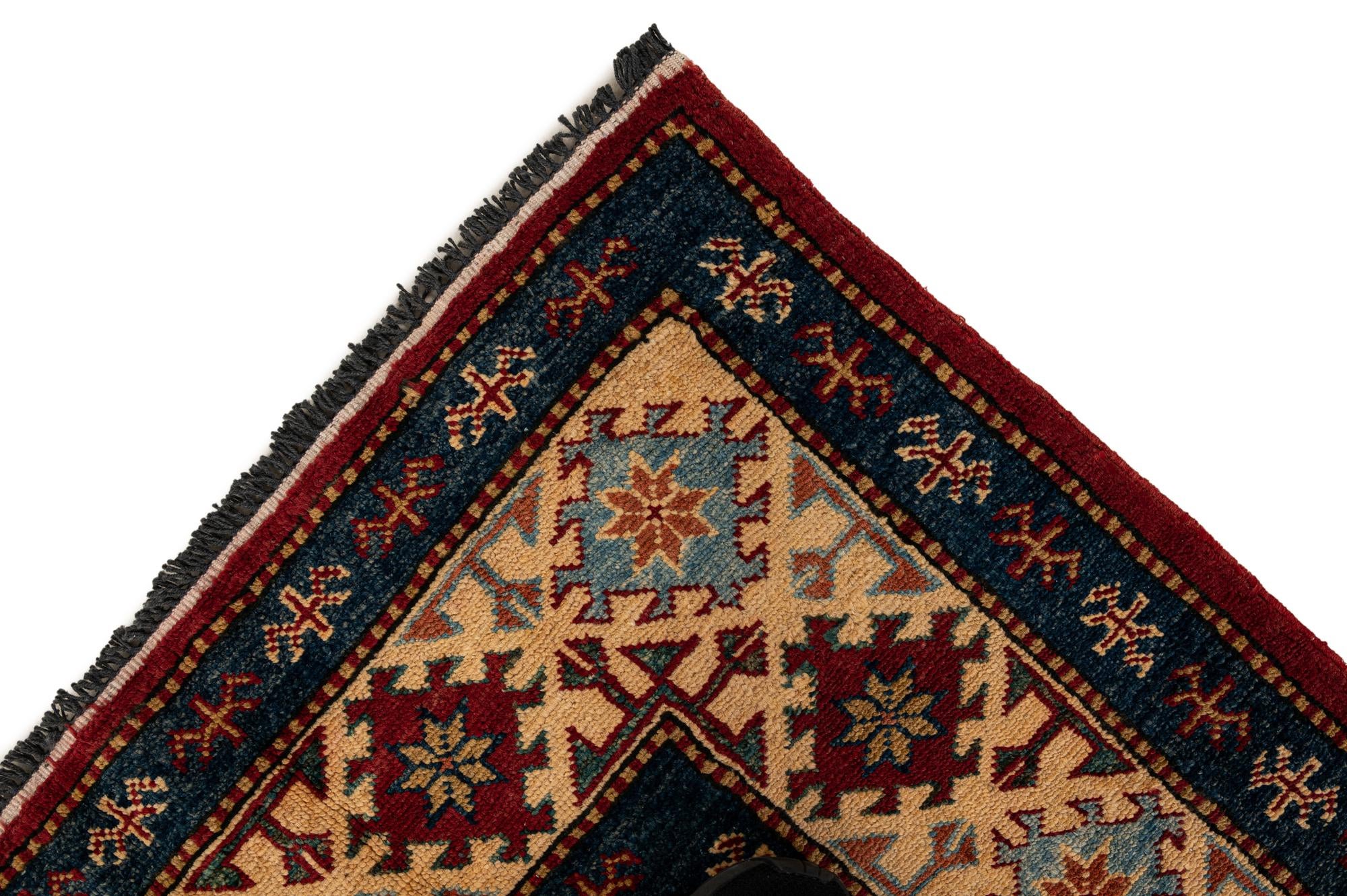 5' 11 x 8' 8 Hand Knotted Kazak Wool Rug