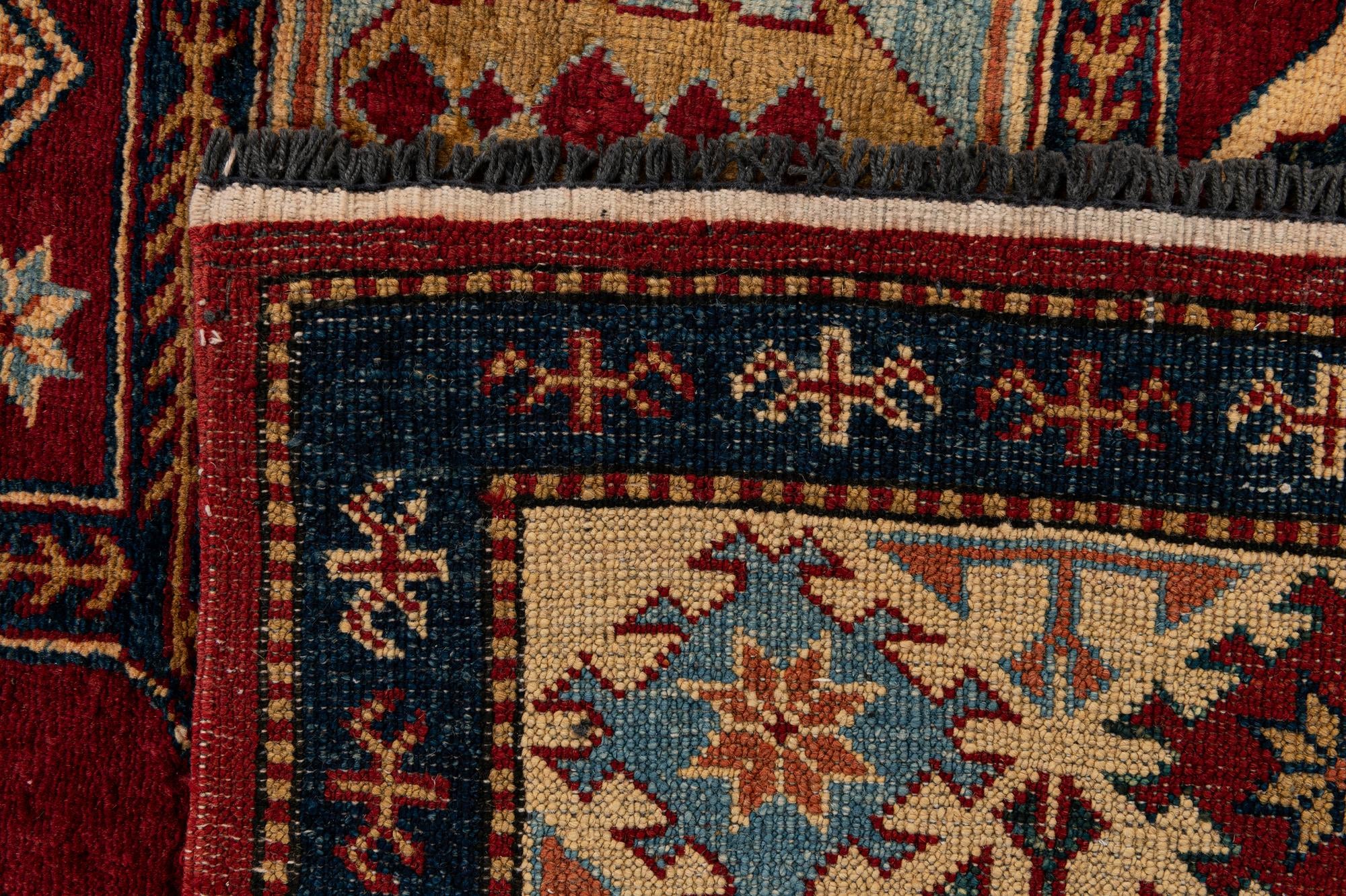 5' 11 x 8' 8 Hand Knotted Kazak Wool Rug