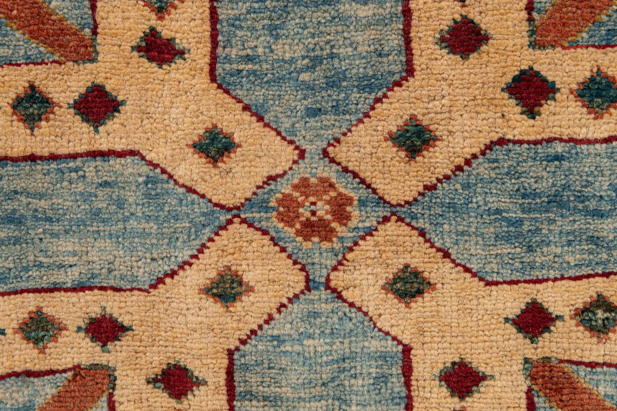 5' 11 x 8' 8 Hand Knotted Kazak Wool Rug