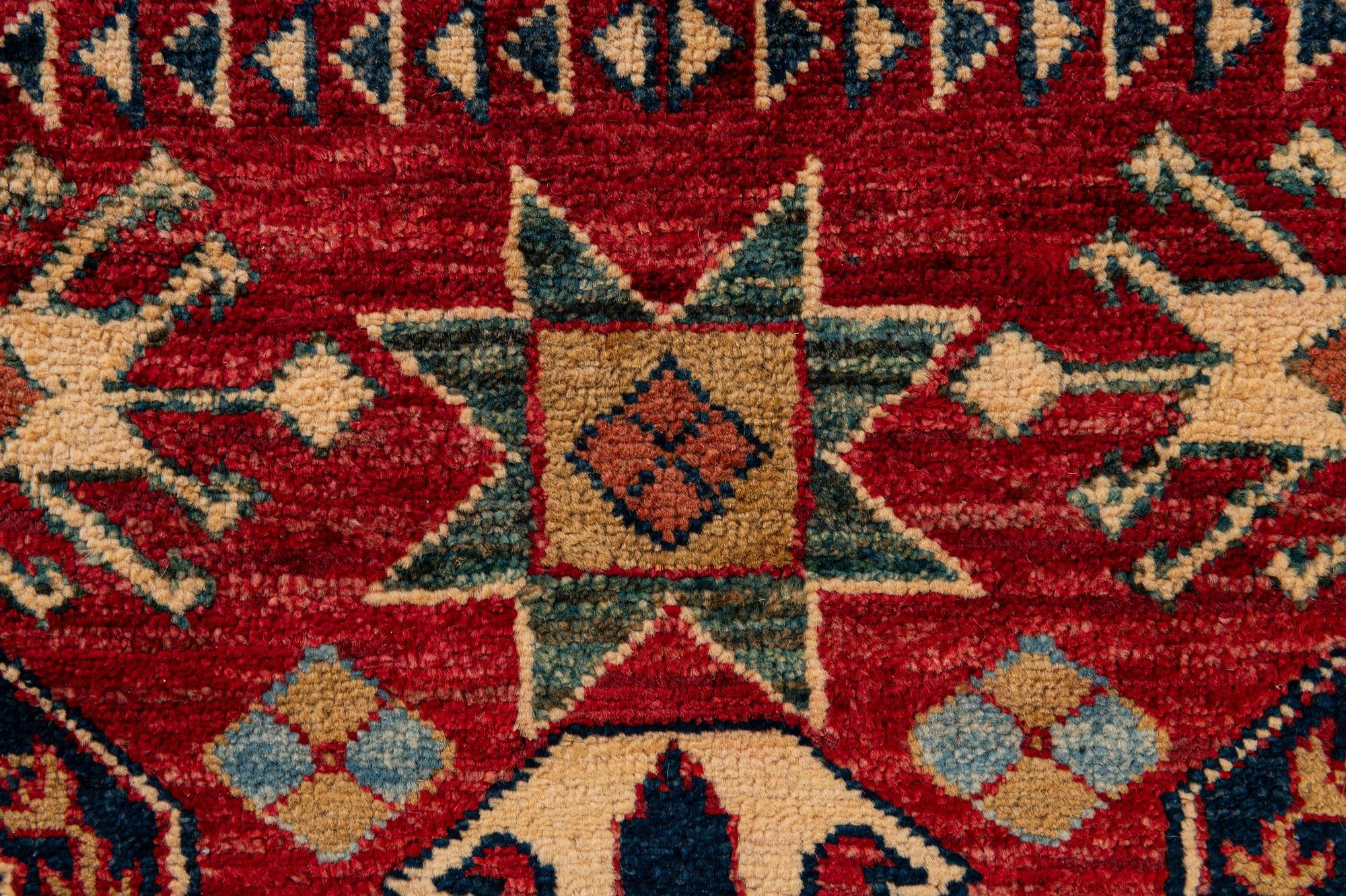 5' 11 x 8' 8 Hand Knotted Kazak Wool Rug