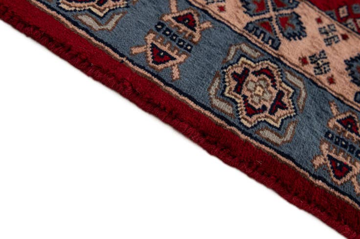 Detail image of 4' 2 x 5' 8 Hand Knotted Kazak Oriental Wool Rug