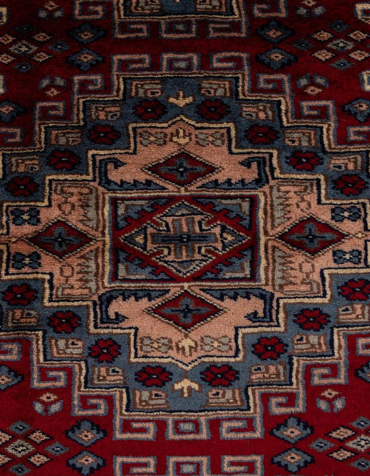 Detail image of 4' 2 x 5' 8  Hand Knotted Kazak Oriental Wool Rug