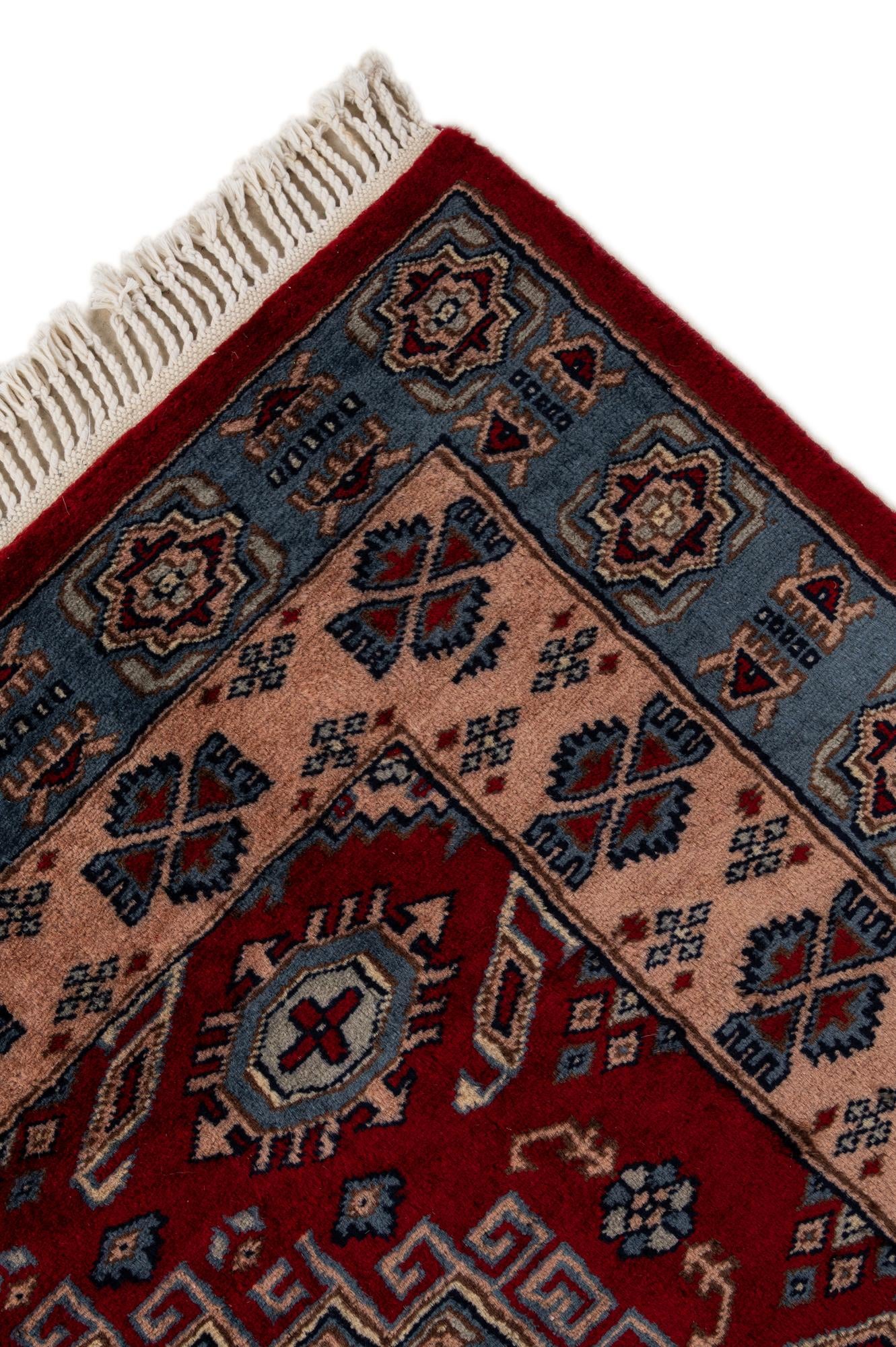 4' 2 x 5' 8 Hand Knotted Kazak Oriental Wool Rug