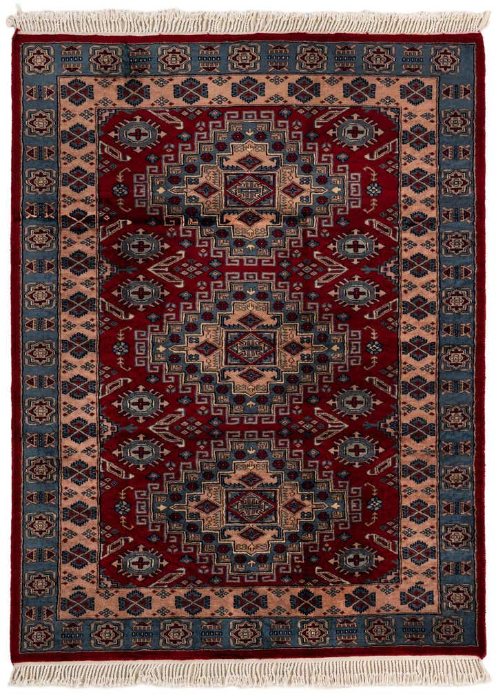 4' 2 x 5' 8 Hand Knotted Kazak Oriental Wool Rug
