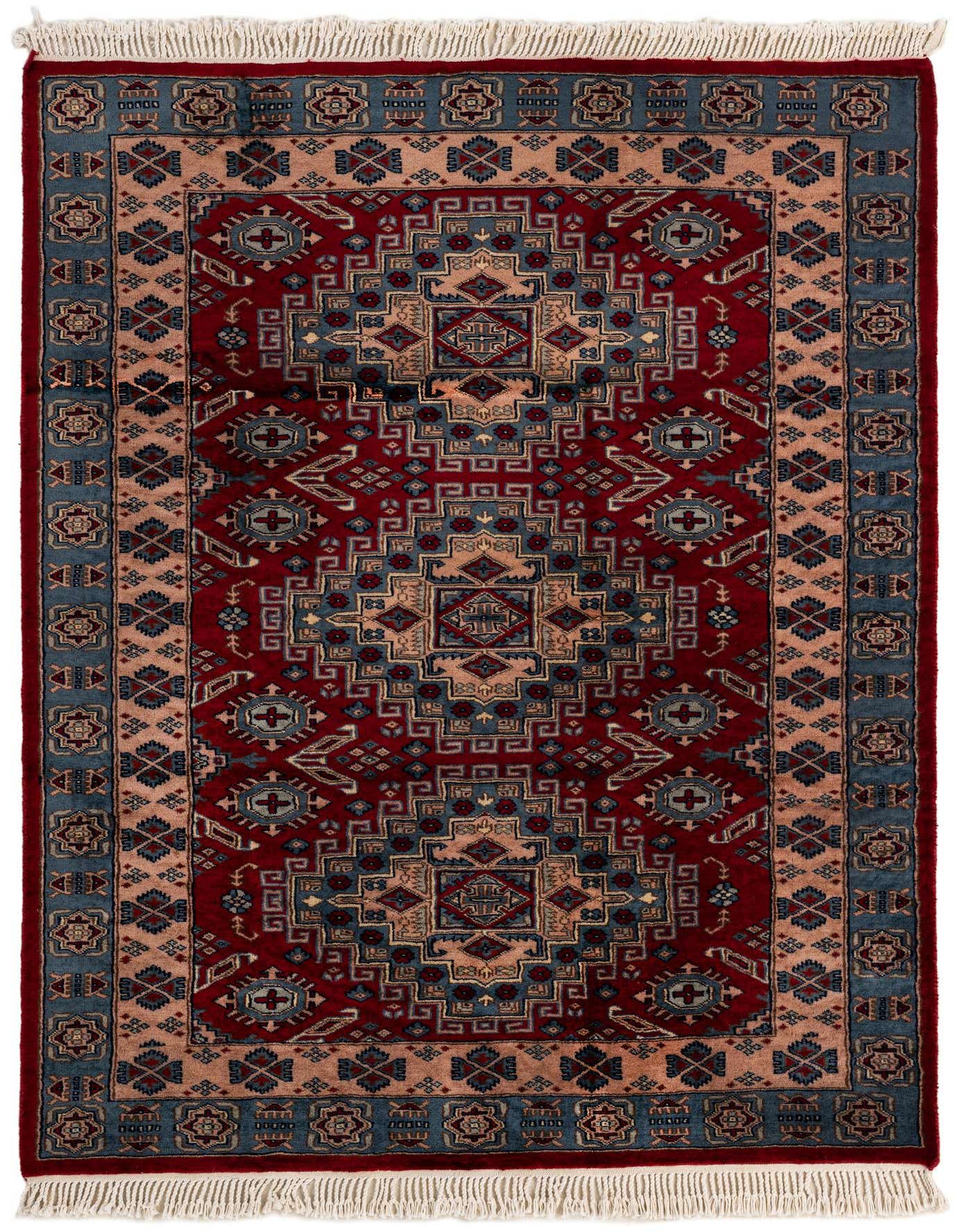 4' 2 x 5' 8 Hand Knotted Kazak Oriental Wool Rug