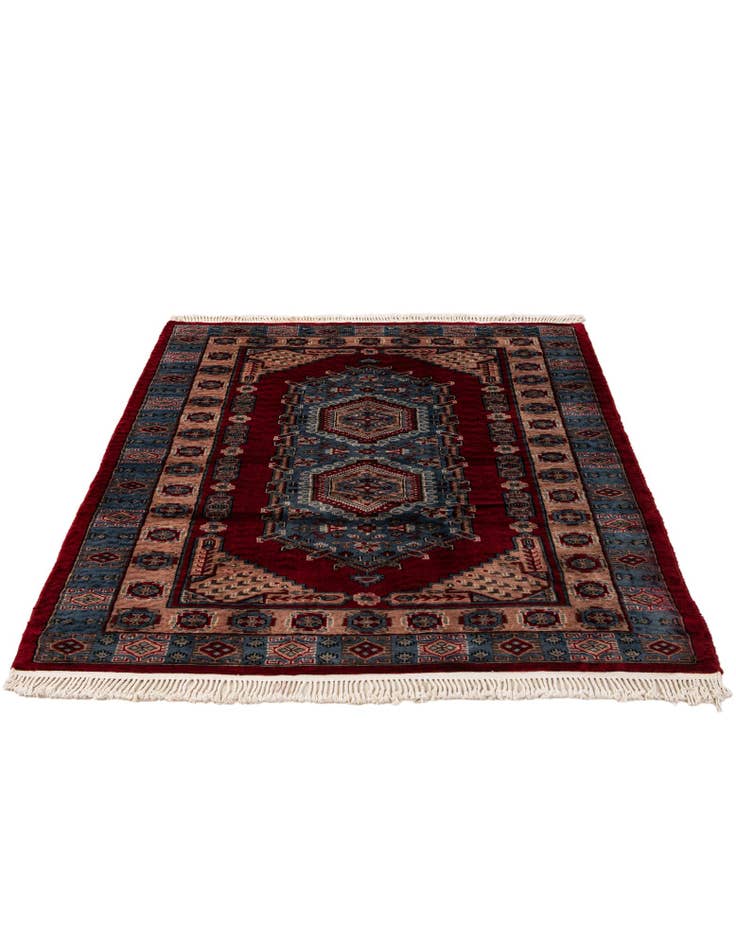 Detail image of 4' 2 x 5' 10 Hand Knotted Kazak Oriental Wool Rug