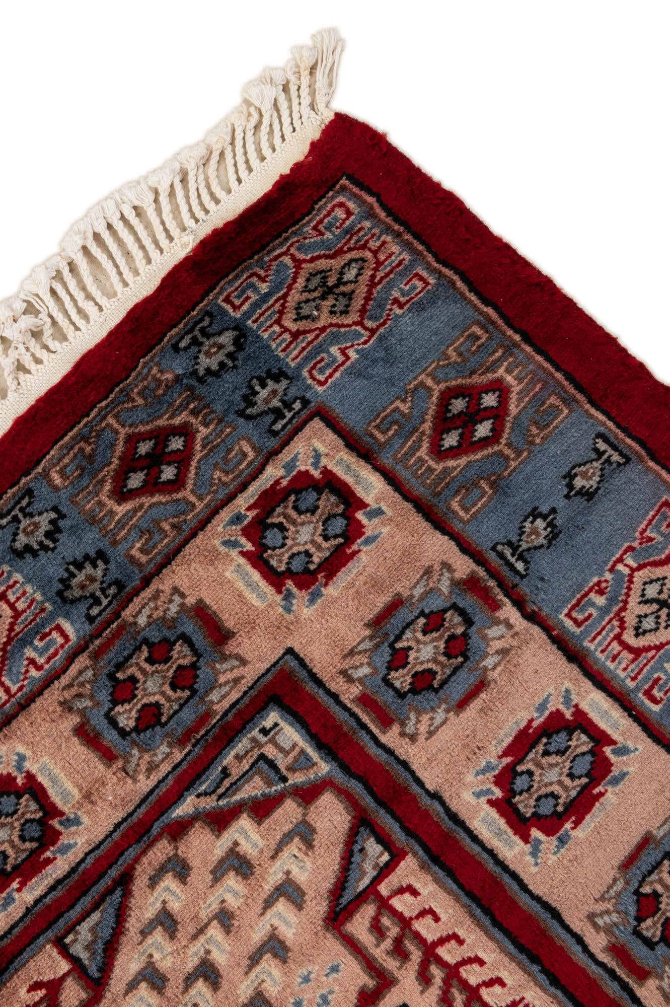 4' 2 x 5' 10 Hand Knotted Kazak Oriental Wool Rug