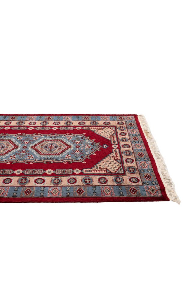 Detail image of 4' 2 x 5' 10 Hand Knotted Kazak Oriental Wool Rug