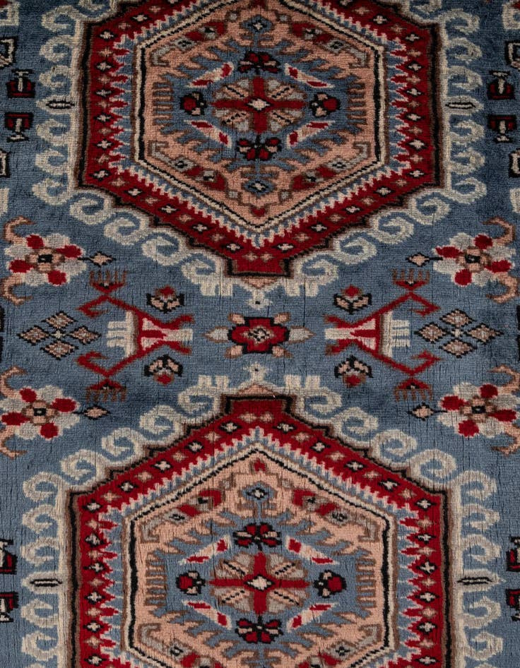 Detail image of 4' 2 x 5' 10  Hand Knotted Kazak Oriental Wool Rug