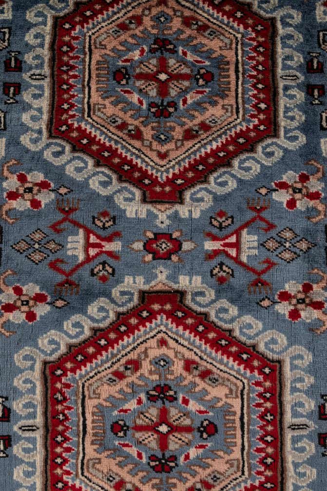 4' 2 x 5' 10 Hand Knotted Kazak Oriental Wool Rug