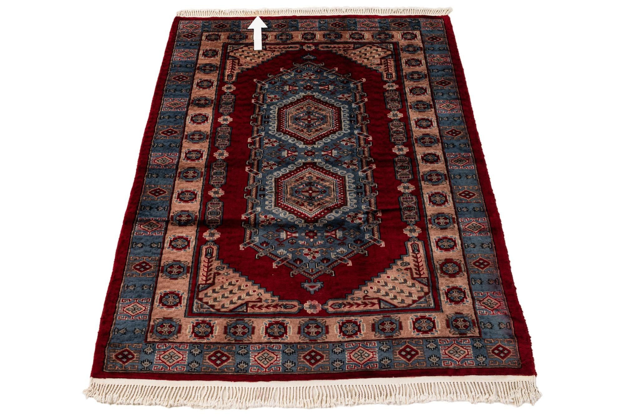 4' 2 x 5' 10 Hand Knotted Kazak Oriental Wool Rug