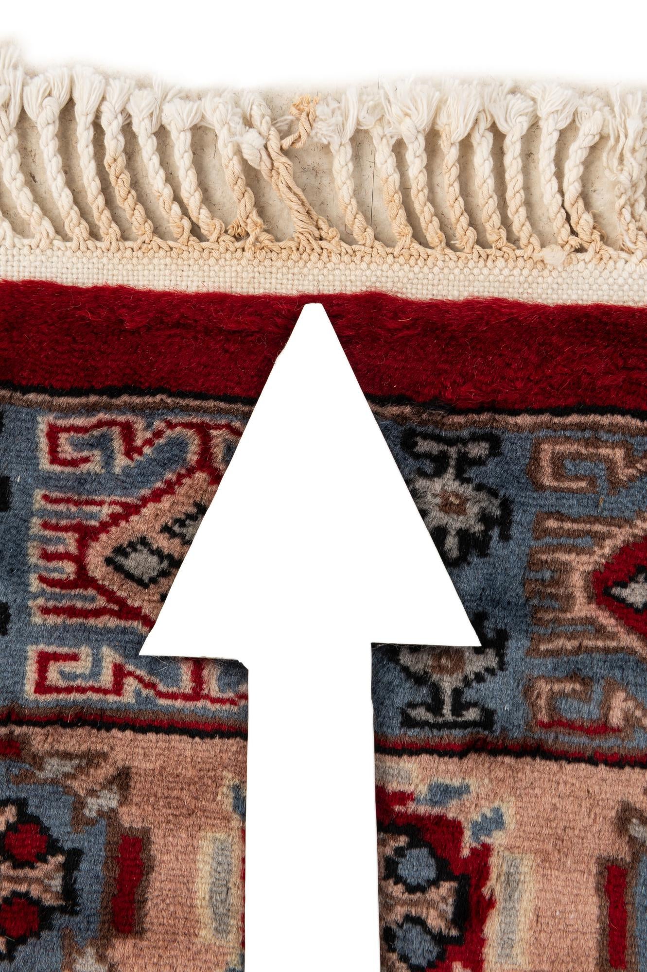 4' 2 x 5' 10 Hand Knotted Kazak Oriental Wool Rug