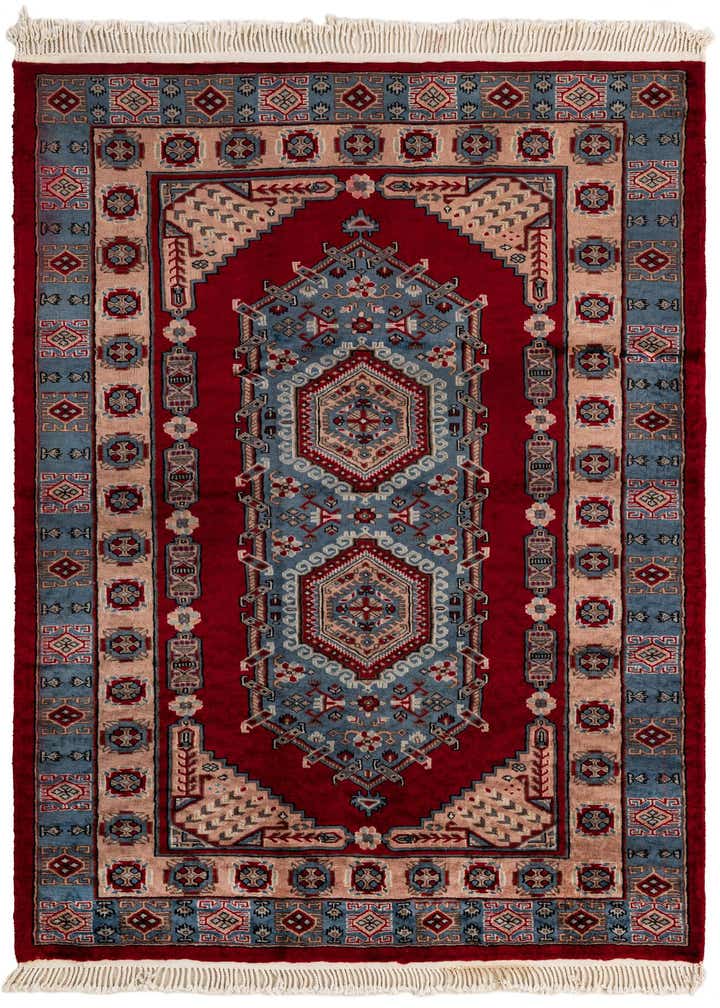 4' 2 x 5' 10 Hand Knotted Kazak Oriental Wool Rug
