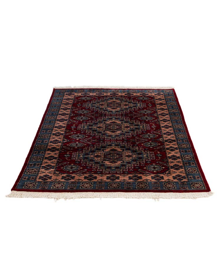 Detail image of 4' 1 x 5' 11 Hand Knotted Kazak Oriental Wool Rug