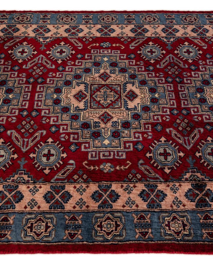 Detail image of 4' 1 x 5' 11 Hand Knotted Kazak Oriental Wool Rug