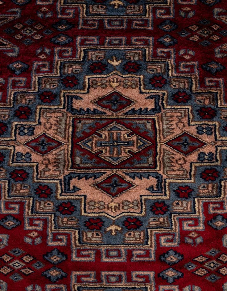 Detail image of 4' 1 x 5' 11  Hand Knotted Kazak Oriental Wool Rug