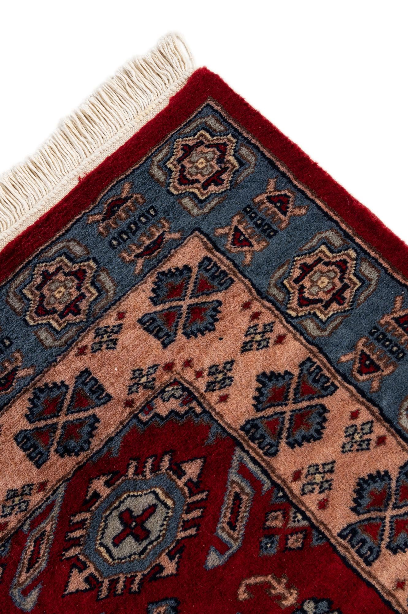 4' 1 x 5' 11 Hand Knotted Kazak Oriental Wool Rug