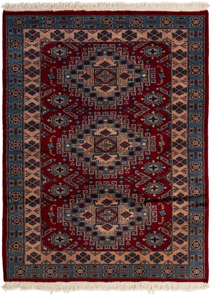 4' 1 x 5' 11 Hand Knotted Kazak Oriental Wool Rug