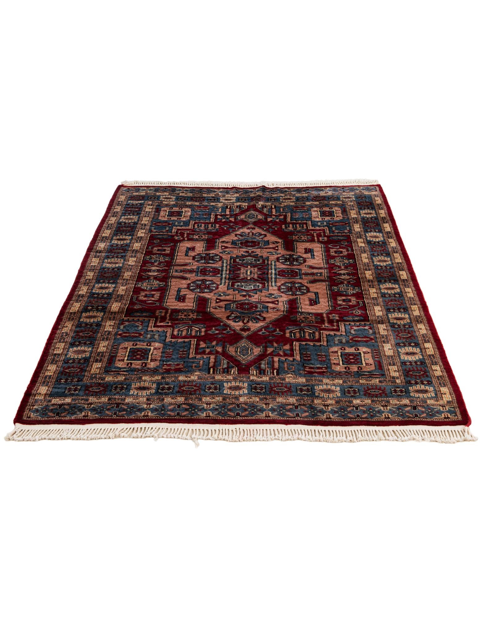 4' 1 x 6' Hand Knotted Kazak Oriental Wool Rug