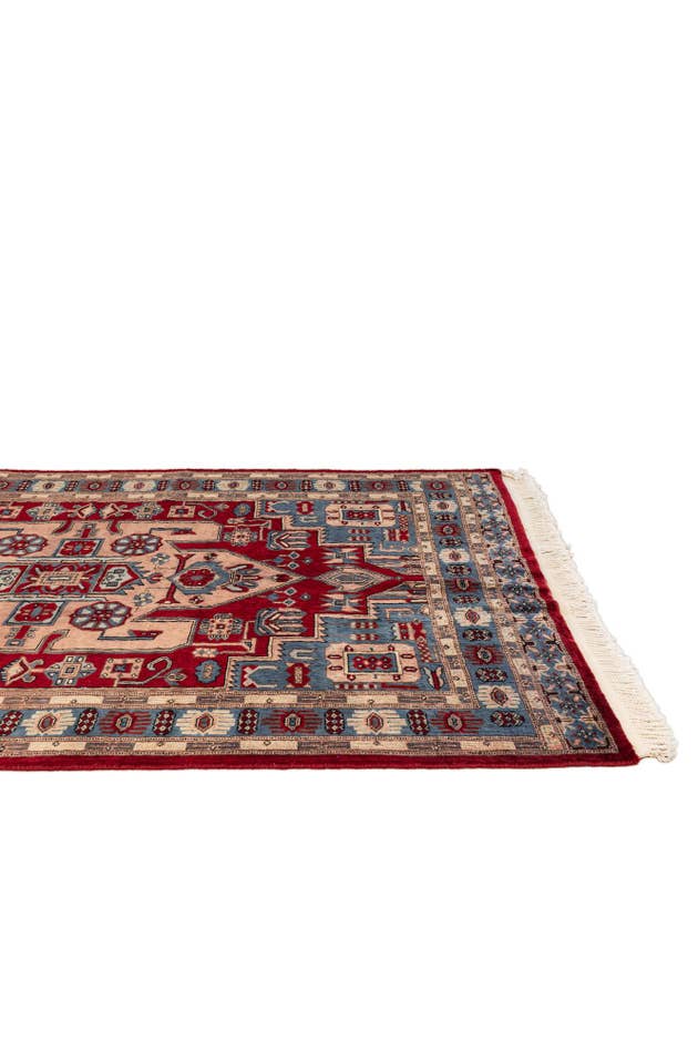 Detail image of 4' 1 x 6' Hand Knotted Kazak Oriental Wool Rug
