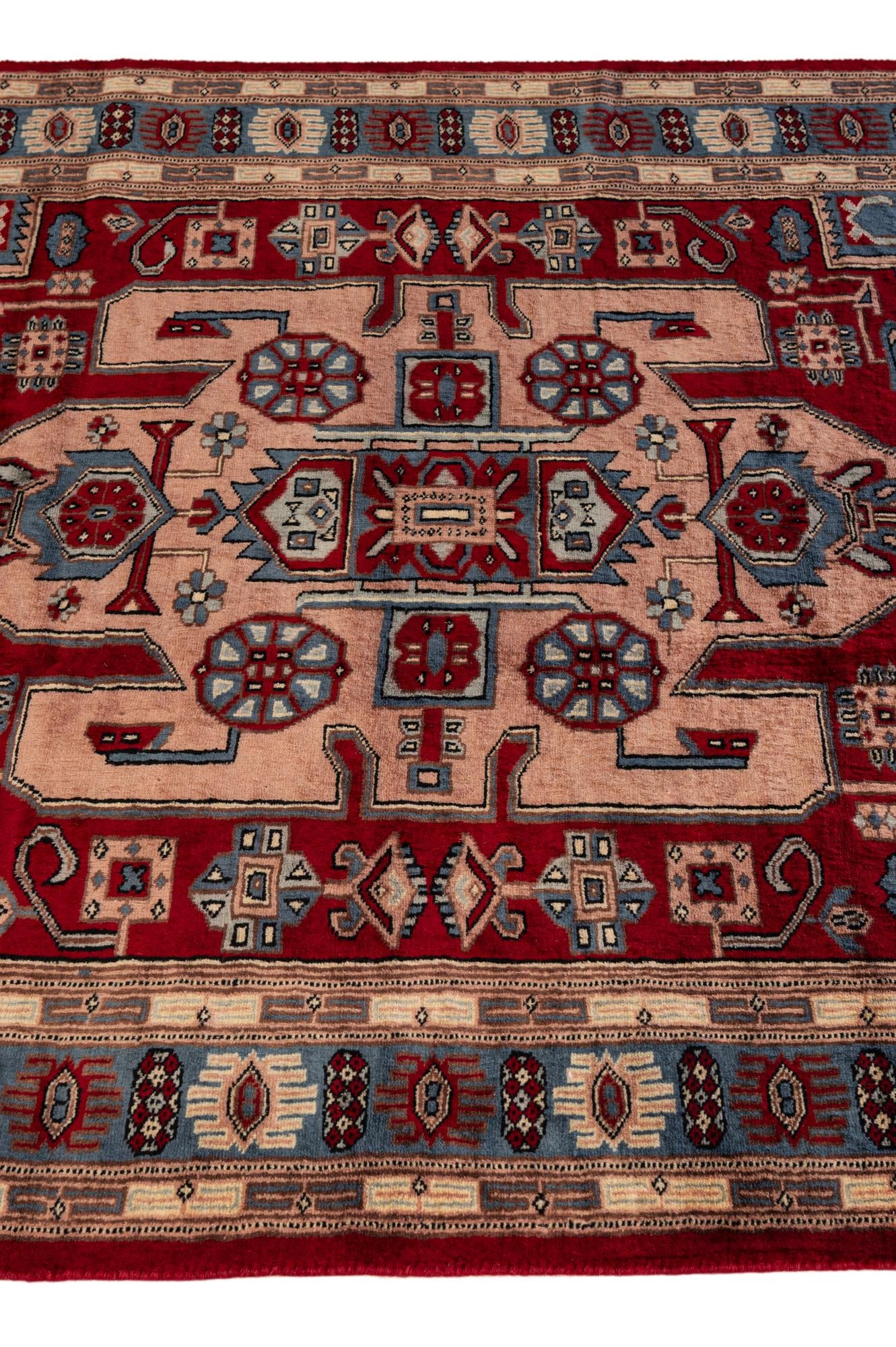 4' 1 x 6' Hand Knotted Kazak Oriental Wool Rug