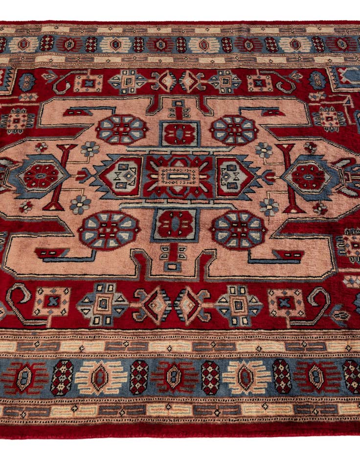 Detail image of 4' 1 x 6'  Hand Knotted Kazak Oriental Wool Rug
